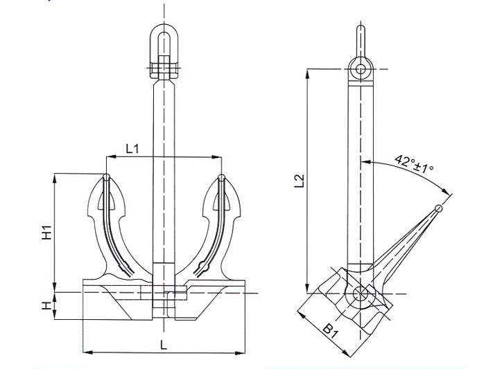 JIS Stockless Marine Anchor for Ships