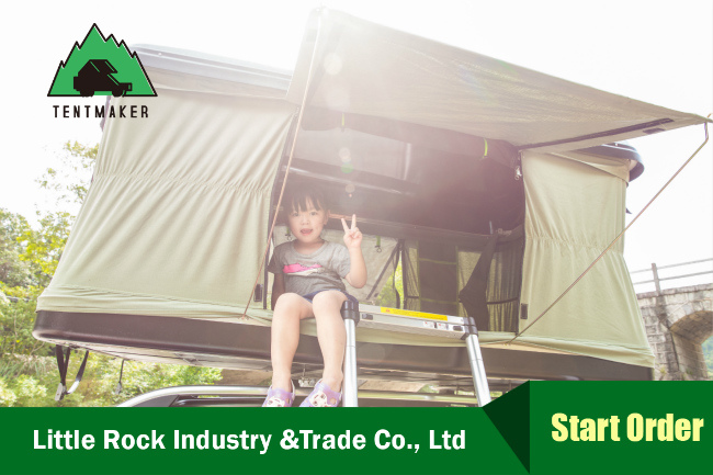 Outdoor Camping Fiberglass Hard Shell Roof Top Tent