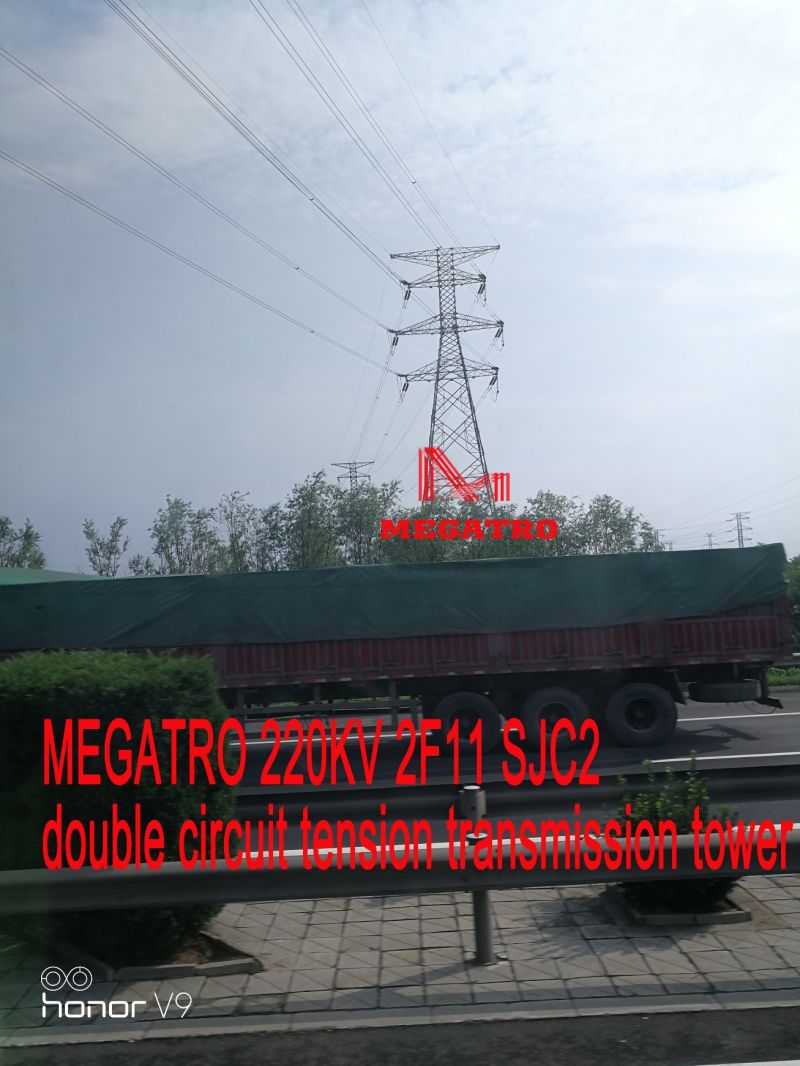 Megatro 220kv 2f11 Sjc2 Double Circuit Tension Transmission Tower