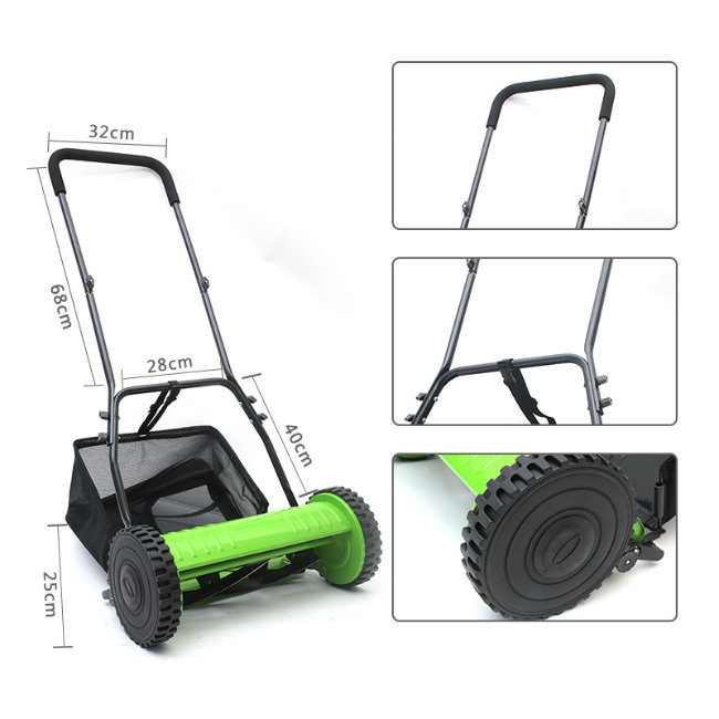 Reel Lawn Mower Trimmer with Grass Catcher 25052