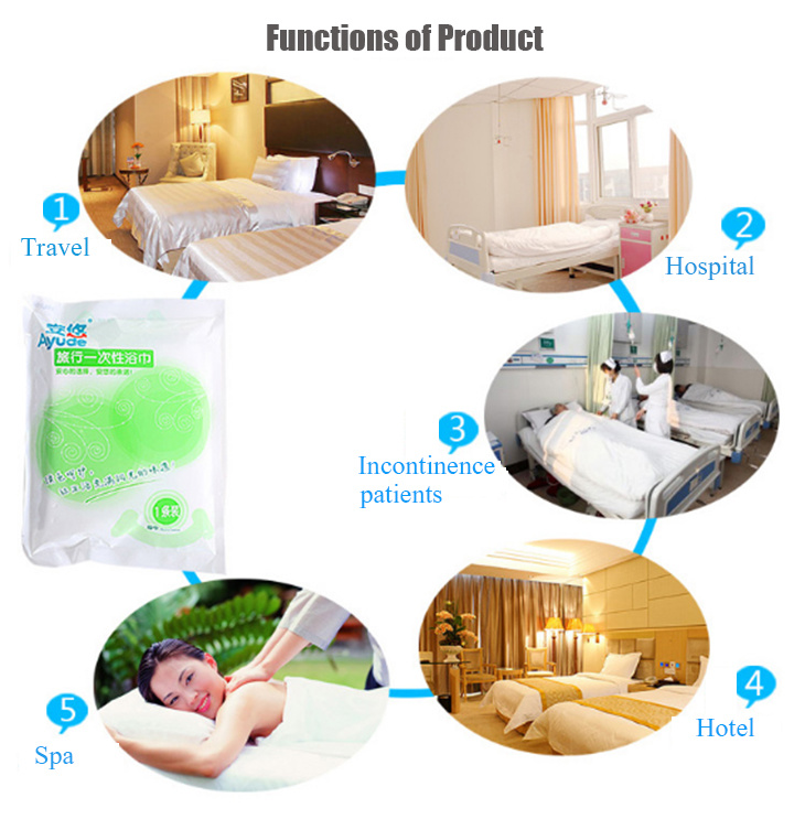 Custom High Quality Non-Woven Fabric Disposable Towel/Bath Towel/Hair Towel/Hand Towels