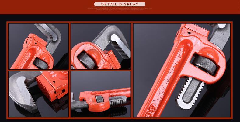 45# Carbon Steel Drop Forged Heavy Duty Adjustable Pipe Wrench