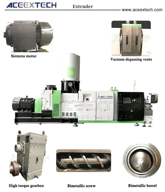 PP/PE/LDPE/HDPE/BOPP Film & Woven Bag/ EPS Foam Single Screw Extruder Water Ring Plastic Recycling Granulator