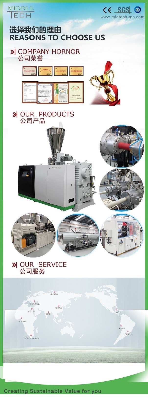 Single Screw Extruder PE/HDPE PPR/PVC Pipe Extrusion Production Line