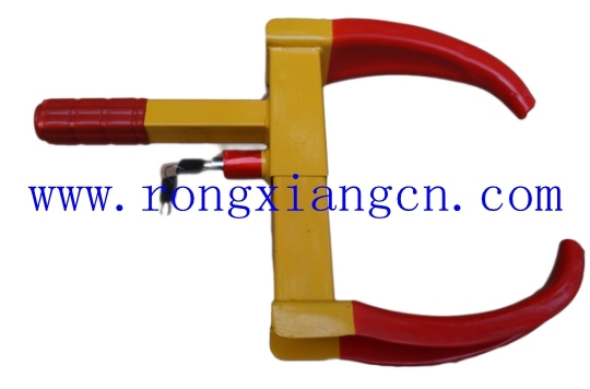 Red and Yellow Small Wheel Clamp for Car for Motorcycle