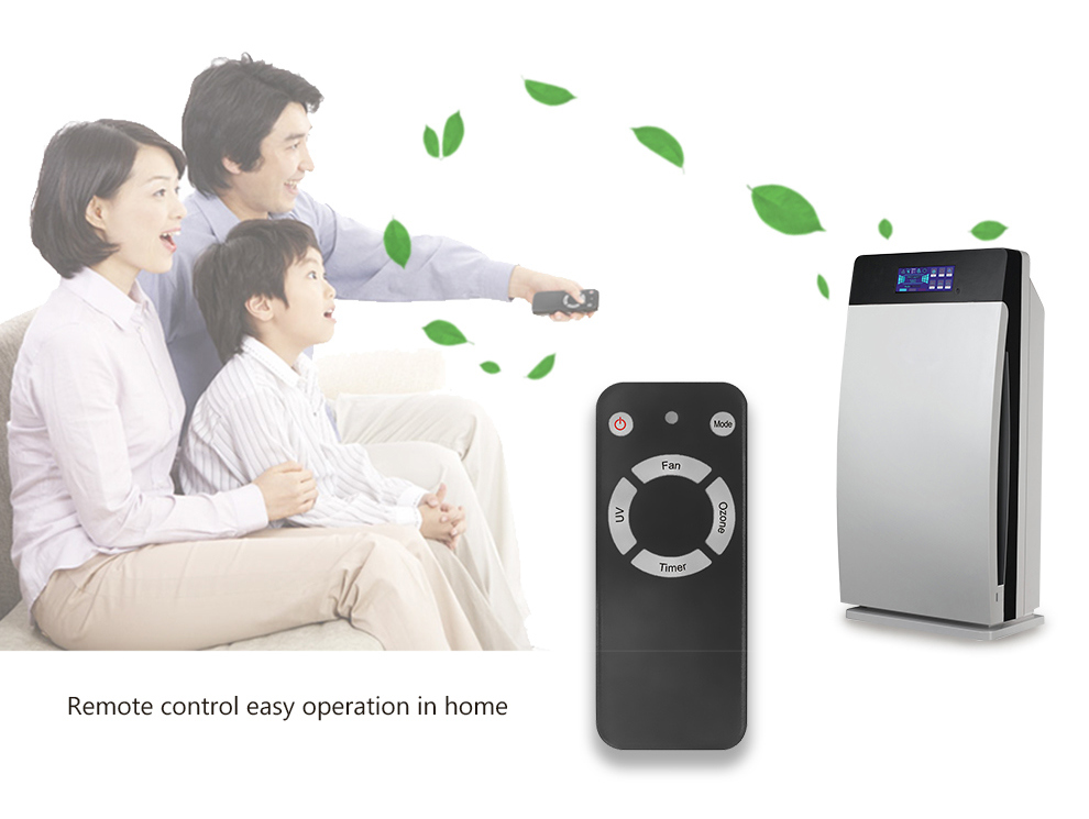 Remote Control Air Purifier 8138 with Ionizer and HEPA Air Cleaner