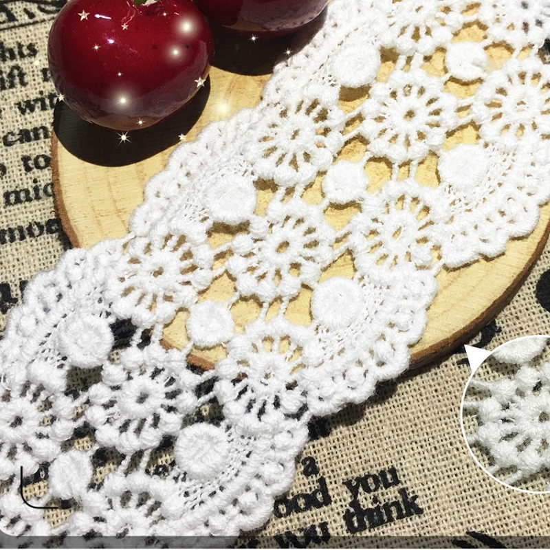 Beautiful Design Water-Soluble Chemical Embroidery Cotton Lace for Decoration