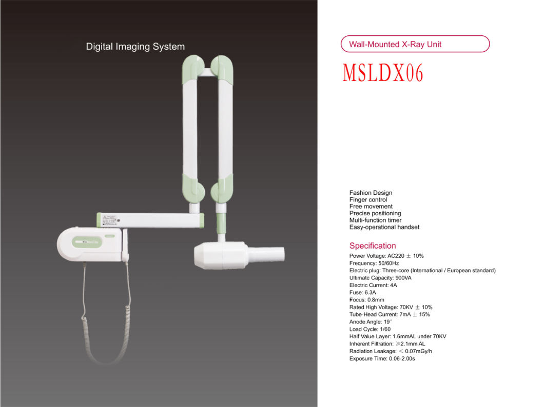 Good Quality/Hot Selling Wall Mounted Dental X-ray Machine/Dental X-ray Unit From China-Msldx06