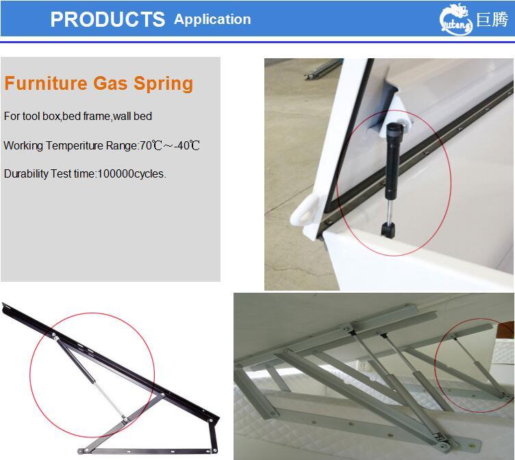 Gas Support Nitrogen Cylinder Force Optional for Bed Frame Fittings