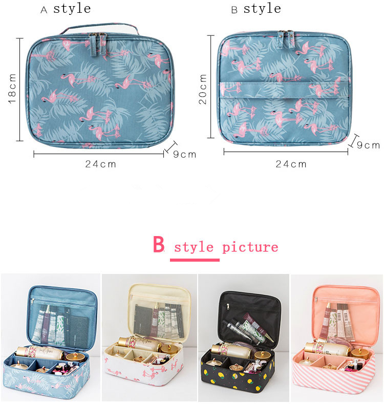 Large Fashion Makeup Travel Cosmetic Case Toiletry Bag with Zipper