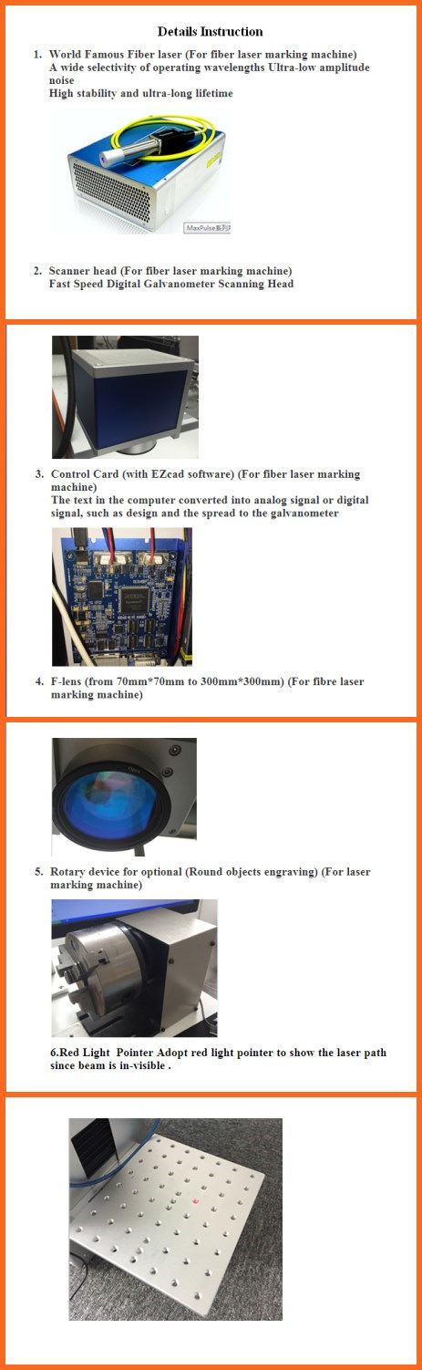 P-Fb-20W Optical Fiber Laser Marking Machine for Metal/Plastic/SUS/Jewelry