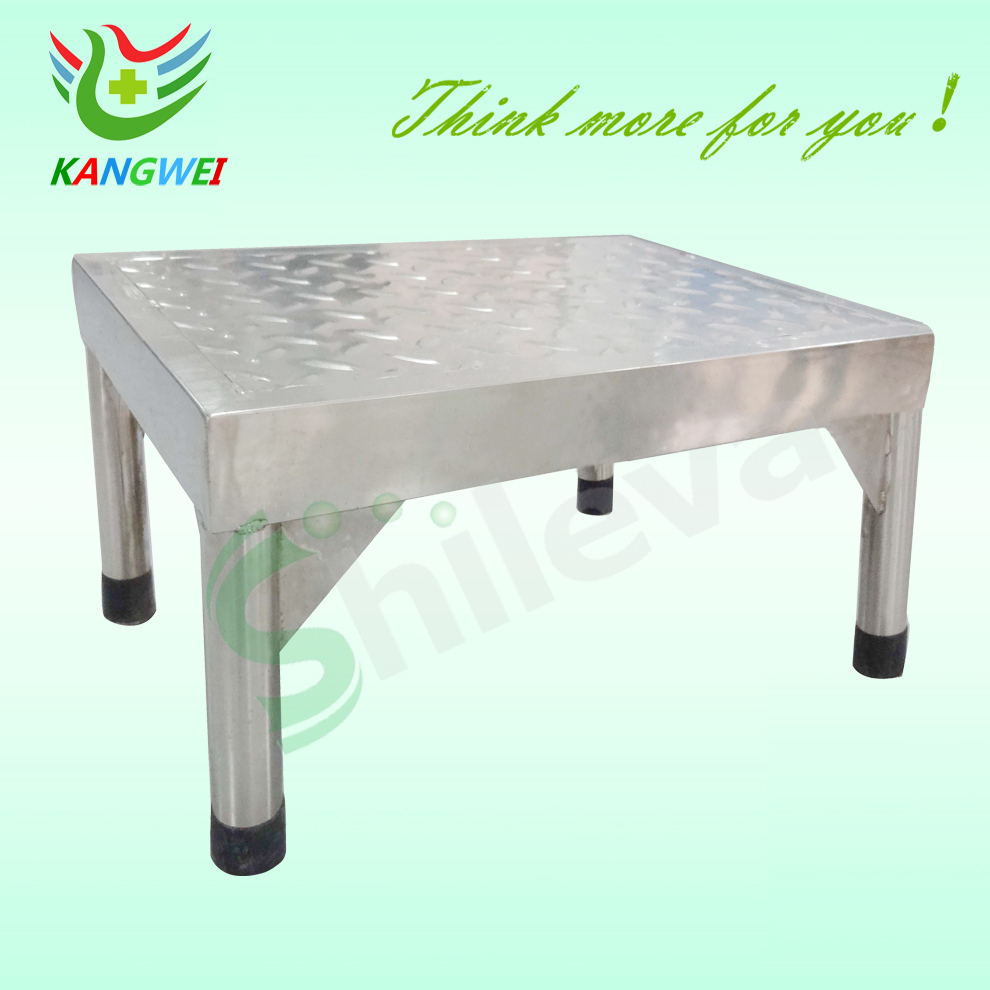 Hospital Medical Furniture Quality Stainless Steel Double Step Foot Step