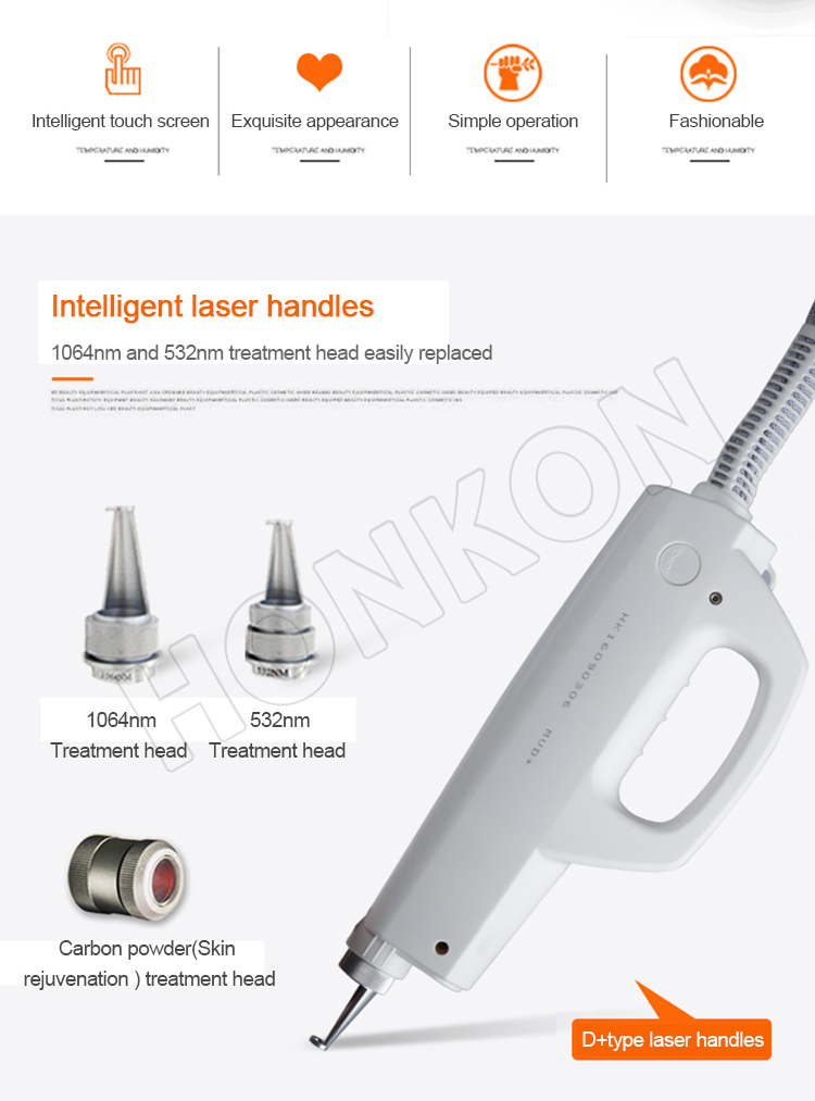 White ND YAG Q Switch Laser Honkon Tattoo Removal Machine