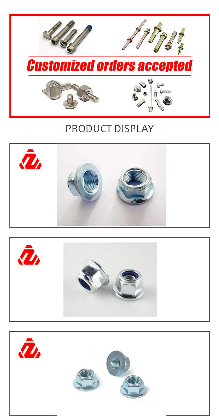 High Quality Carbon Steel Hex Head Flange Nylon Lock Nut Made in China