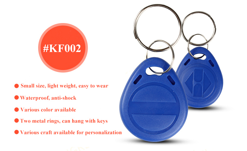 RFID 13.56MHz MIFARE Plus High Frequency ABS Apartment Door Keyfob Plastic Smart Key Tag