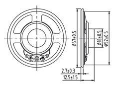 57mm Mylar Waterproof Mini Speaker Dxyd57n-18f-8A 8ohm 1W