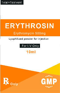 Erythromycin for Human Pharmaceutical Antibiotic 500mg/Vial Slovent