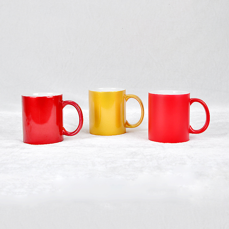 2016 Custom Printing Company Logo Porcelain Mug Ceramic Coffee Cup Red Mug