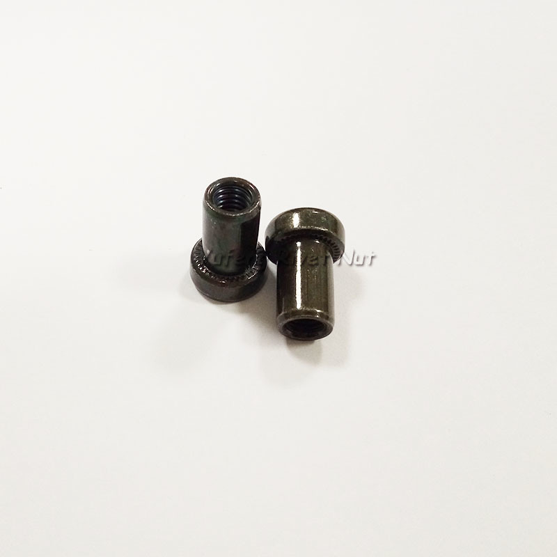 Black Zinc Large Flat Head Rivet Nut