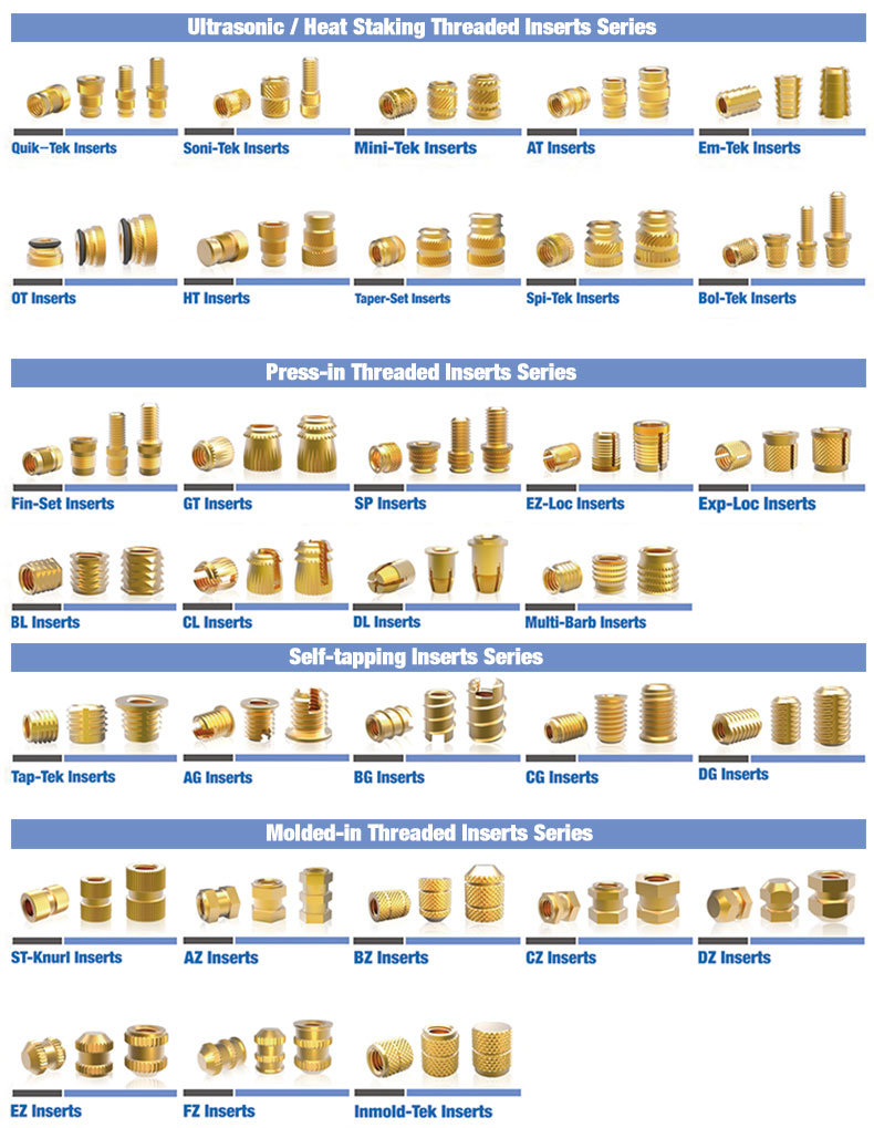 M6 Brass Insert Nut for ABS China Fastener Supplier