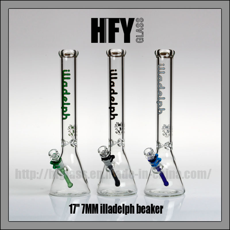 Quality 17 Inches Large Illadelph Glassbong Glass Beaker Smoking Water Pipe