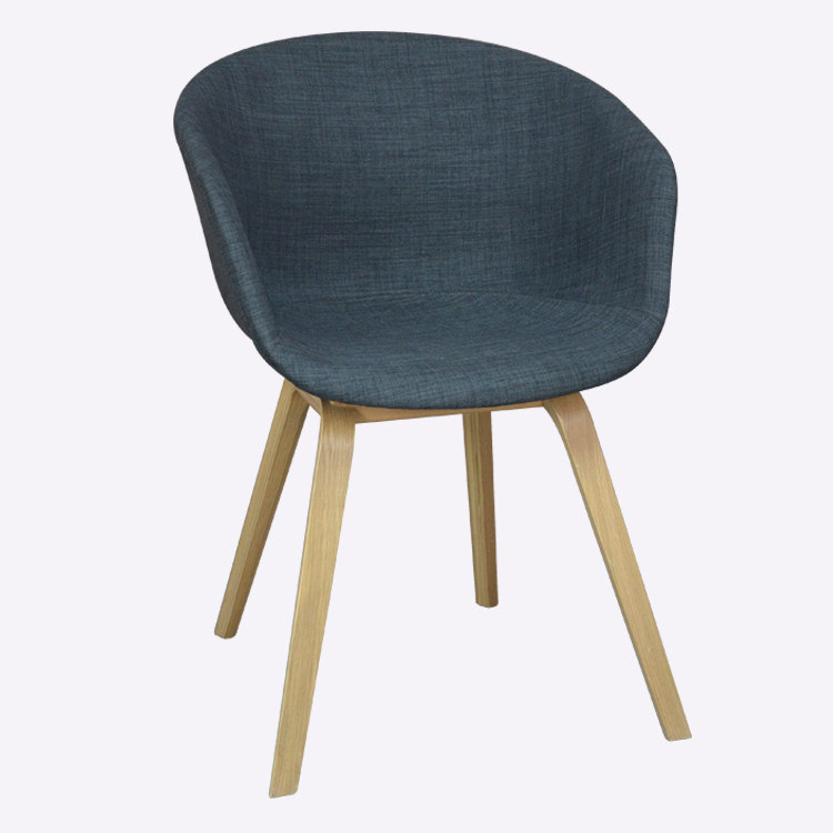 Wooden Leg Living Room Fabric Shell Upholstered Chair (SP-HC556)