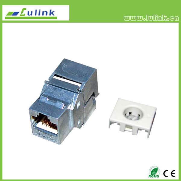 Best Price Cat 6 FTP Keystone Jack 180 Degree Zinc-Casted Shielding Shell