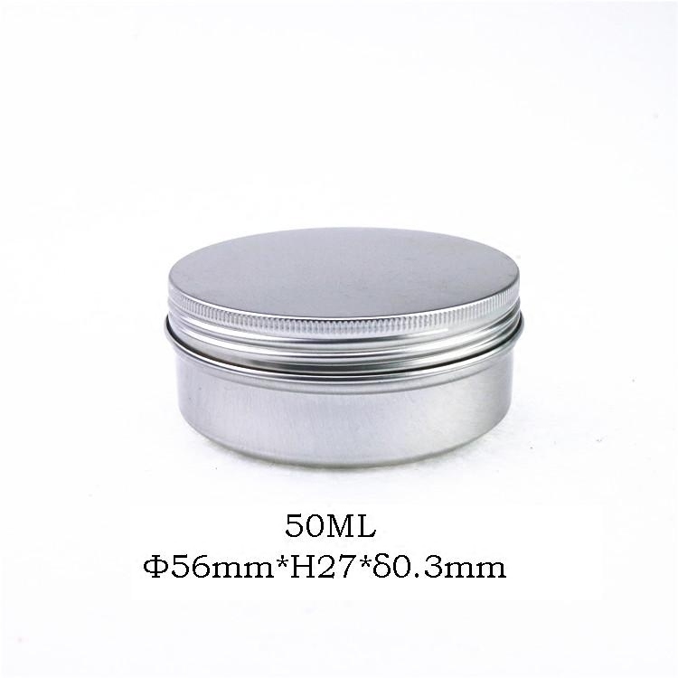 50ml Empty Aluminum Cosmetics Cream Jar Tin Containers