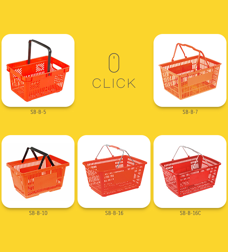 Grocery Store Double Basket Shopping Trolley (HBE-J-1)
