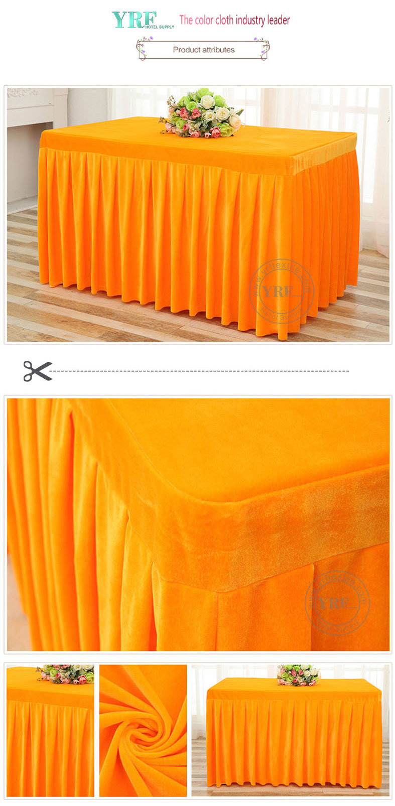Single Count Plastic Table Skirt with 29 by 14 Feet