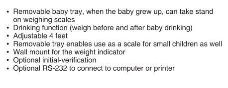 Baby Height and Weight Measure Scale Removable Tray When Baby Grow up Stand on Weight Scale