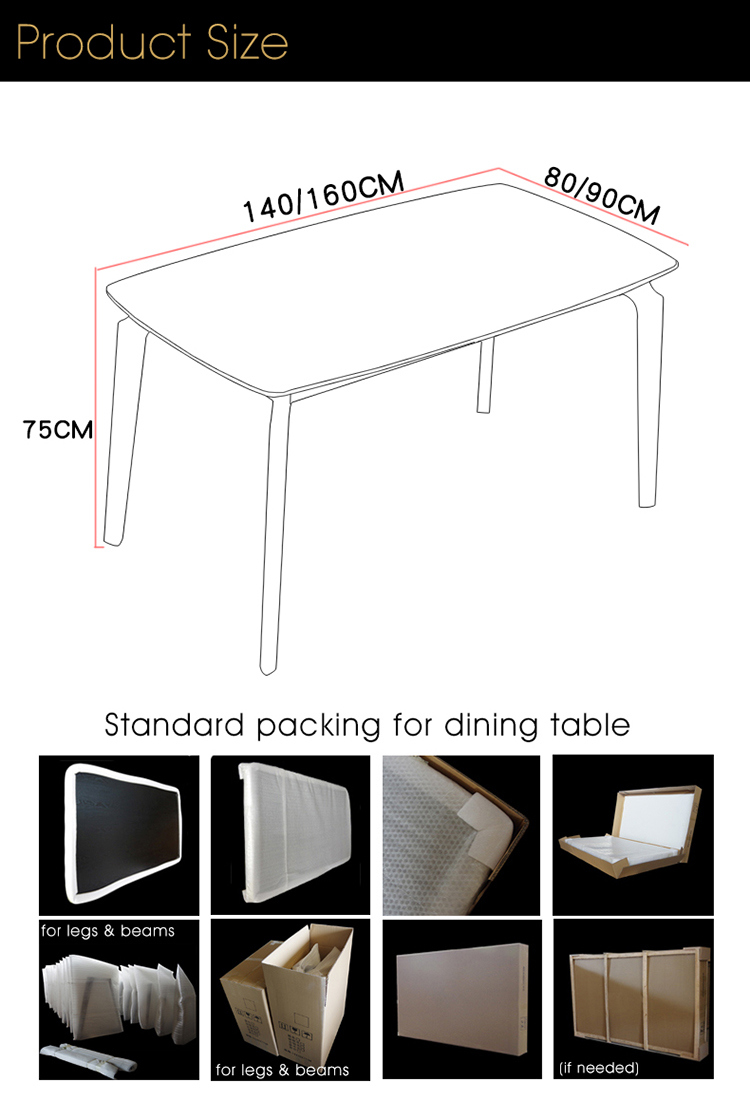 Modern Wood Furniture Set Wooden Restaurant Dining Table for Home