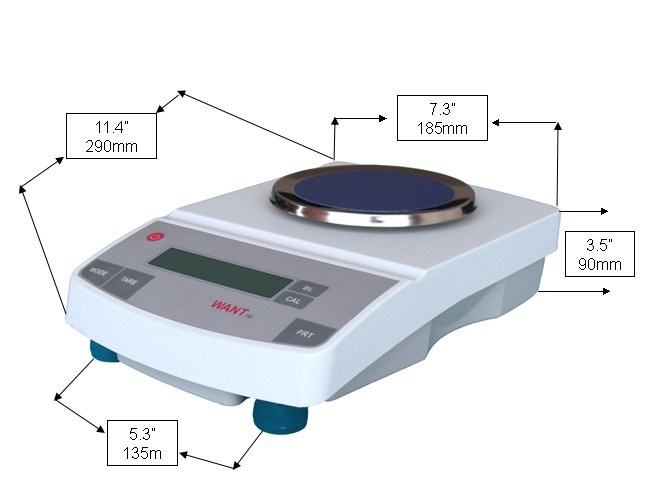 Multi-Point Calibration Weighing Precision Scale (1000g-2000g/0.01g)