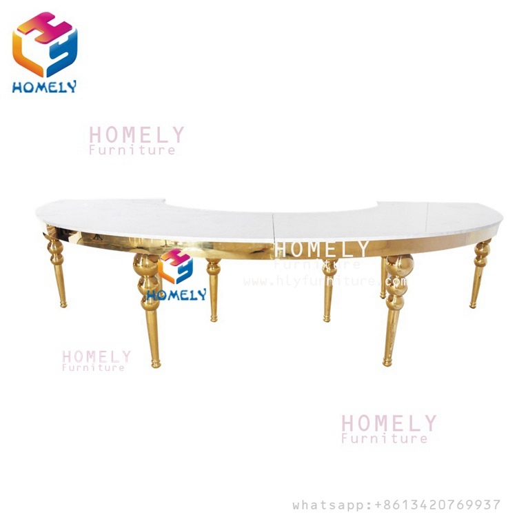 Modern Tempered Glass or Wood Top Stainless Steel Dining Table