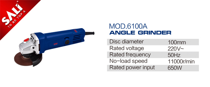 High Quality 100mm 650W Metal Cutting Disc Electric Angle Grinder