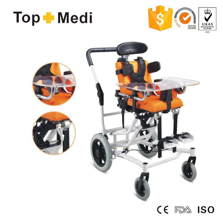 New Medical Equipment Aluminum Adapting Adjustable Reclining Manual Children Wheelchair