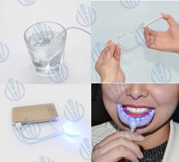 USB iPhone Silicone Teeth Whitening Light with 16 Mini LED Lights