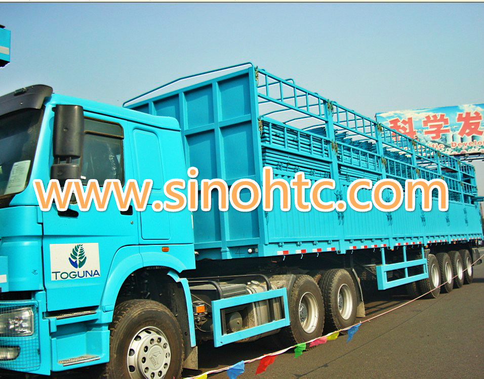 4 axles semi trailer, Bulk cargo Container Trailer