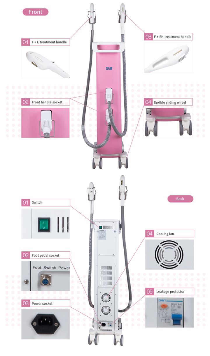 RF IPL Laser Face Massager Lift Beauty Machine