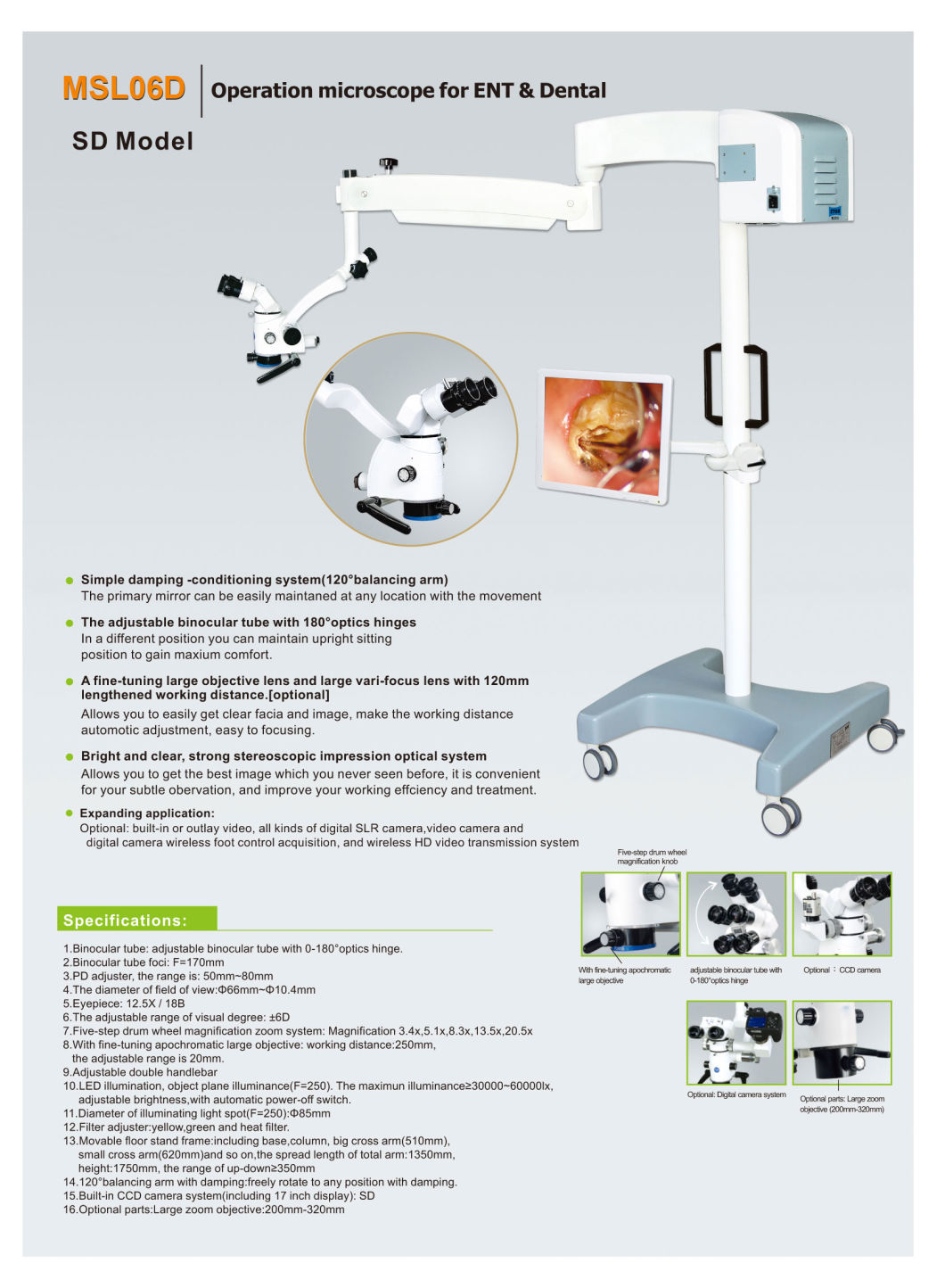 Medsinglong Dental Microscope Msl06 Series (5 models)