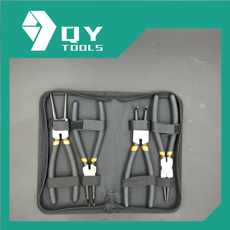 Hot Sales Drop Forged Carbon Steel Circlip Pliers 4PCS Set Hardware Tools