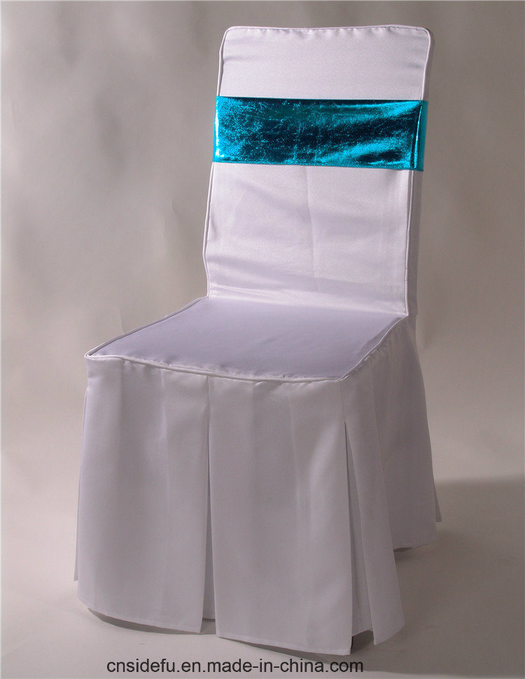 Polyester Damask Hotel Chair Cover Banquet Wedding