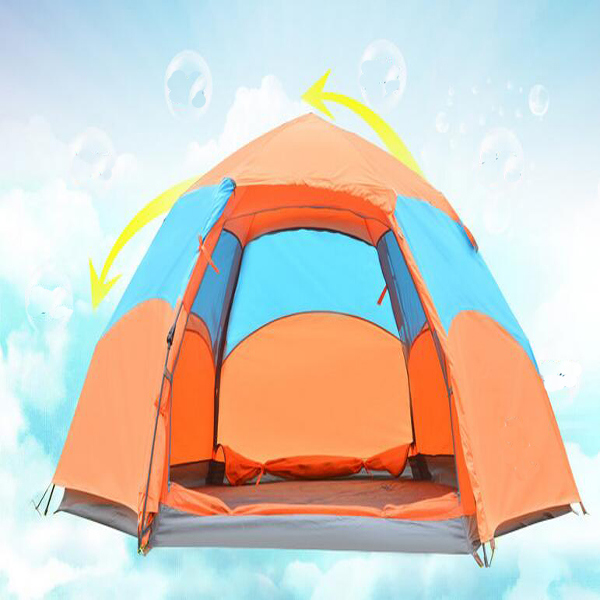 Automatic Outdoor 4-5person Double Glass Rod Windproof Rainproof Tent