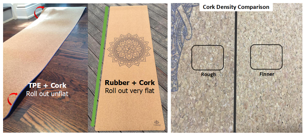 7 Chakra Custom Printed Eco Friendly Natural Rubber Cork Yoga Mat