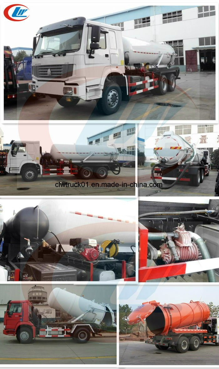 Dongfeng 6 Wheels 5000liters Sewage Suction Truck with High Pressure Vacuum Pump