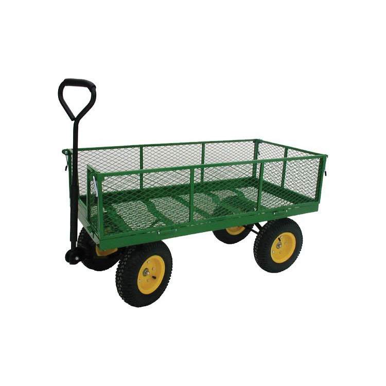 4 Wheels Folding Mesh Garden Cart