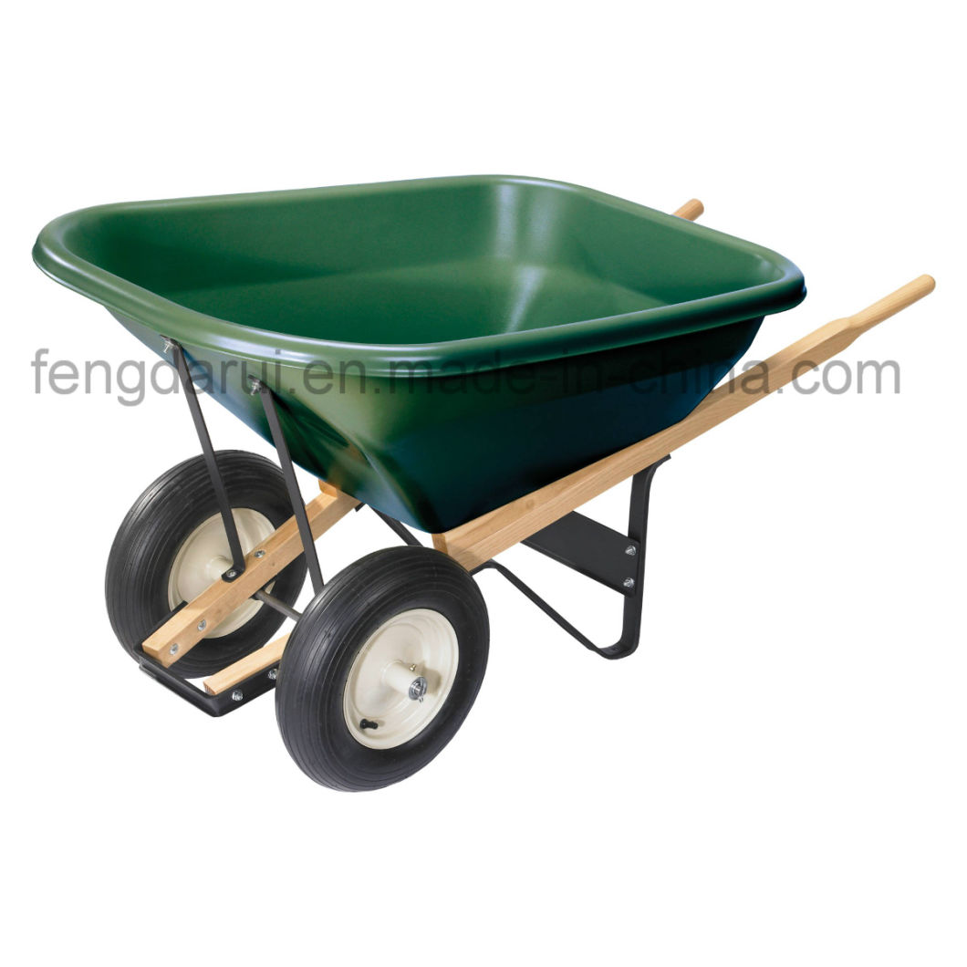 Heavy Duty Plastic Tray Wheel Barrow (WB9600) with Double-Wheels