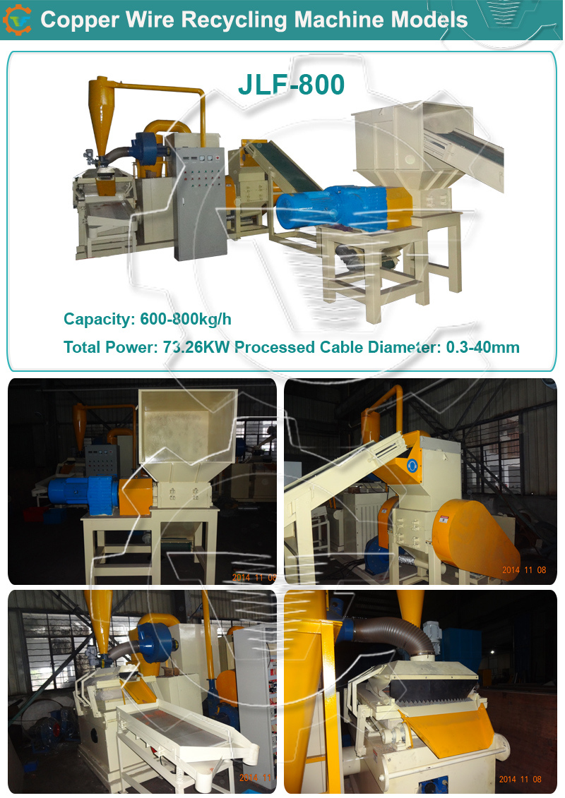 Wide Application Waste Enameled/Motor/Electrical Copper Wire Granulator