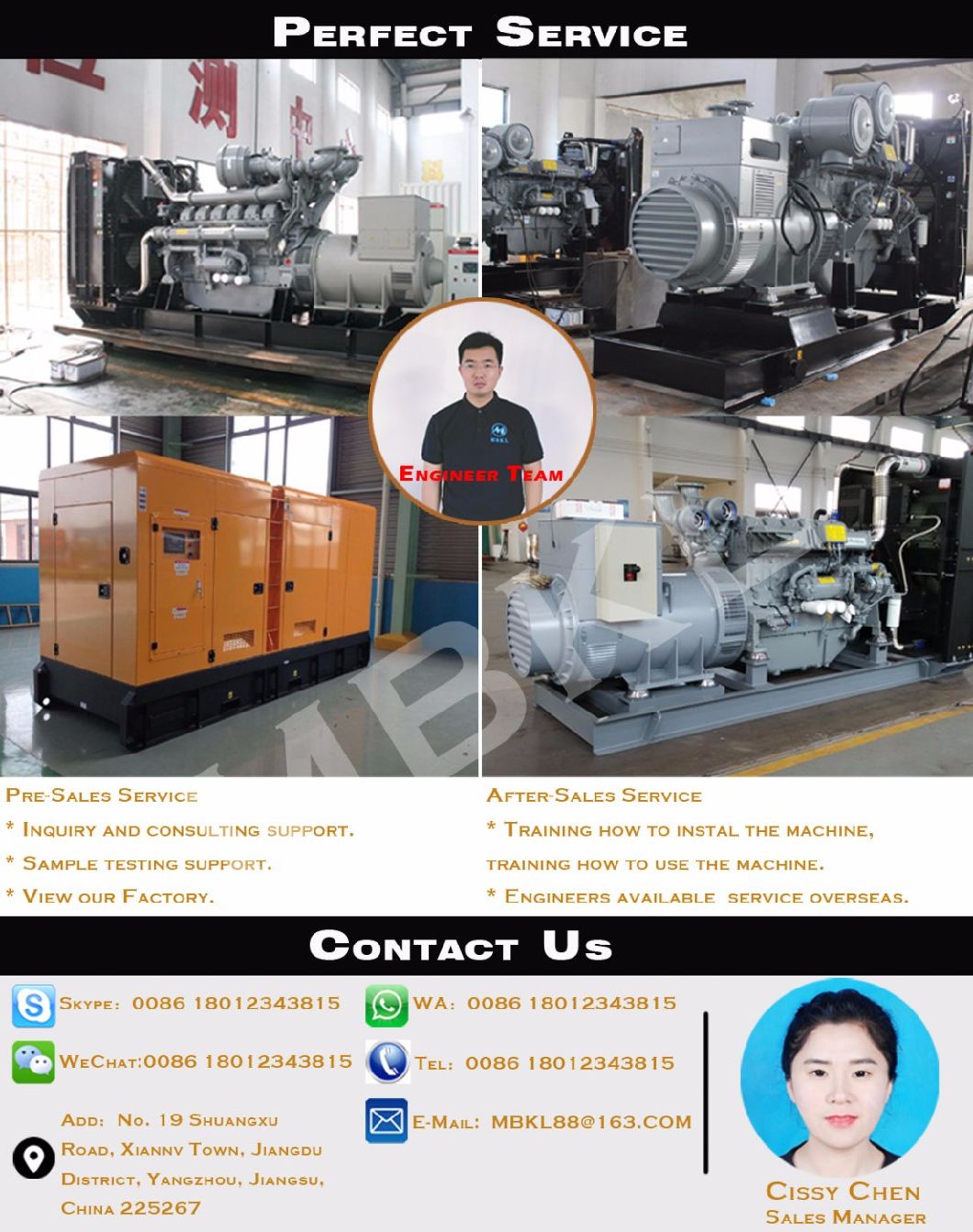 Standby Power 400kw/500kVA Electric Generator with Yuchai Diesel Engine