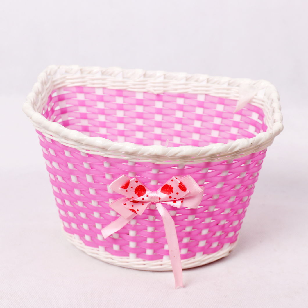 Wholesale Hand Knitted Decoration Flowers Children Bicycle Front Basket (9545)